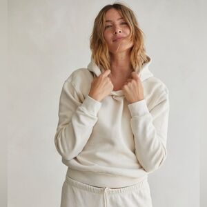 perfectwhitetee Cream Hoodie Sweatshirt